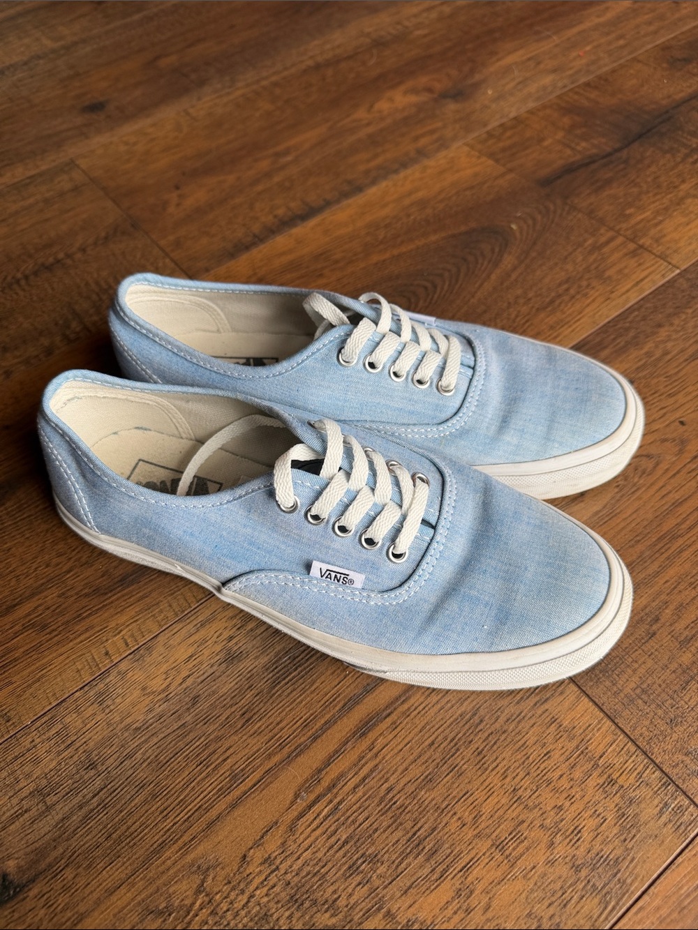 Vans Light Blue Canvas Low-Top Sneakers